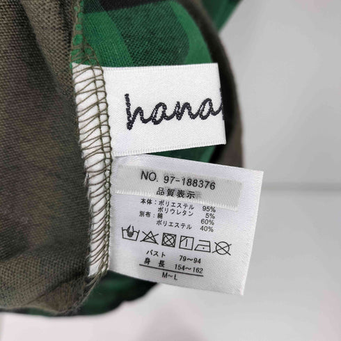 HANAHANA チェック柄切替しワンピース レディース import:M